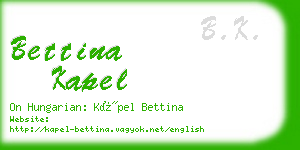 bettina kapel business card